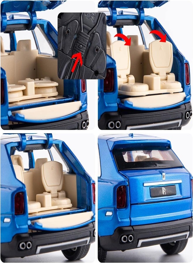 LONGMIRE Metal Pull Back Diecast Car Pull Back Car Model with Sound Light Boys Gifts Toys for Kids Pack of 1, Multicolor (1:24 Rolls-Royce CULLINAN) - Image 3